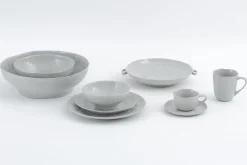 Alanah, Kop En Schotel, Keramiek, Grijs, 150 Ml