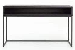 Armand, Consoletafel, Zwart Eiken En Metaal