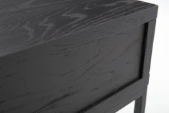 Armand, Consoletafel, Zwart Eiken En Metaal
