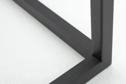Armand, Consoletafel, Zwart Eiken En Metaal