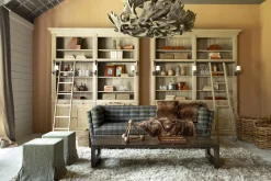 Balmore, Boekenkast, Verweerd Eiken, 2-Delig, Met Ladder