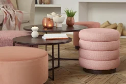 Beatrice, Poef, Rond, Roze