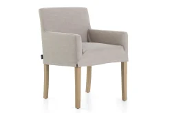 Billy, Fauteuil, Berken, Gebroken Wit Linnen