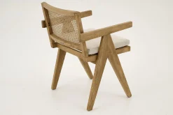 Bruno, Fauteuil, Eiken, Riet, Met Kussen
