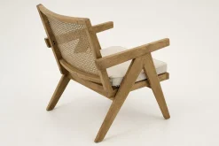 Bruno, Fauteuil, Eiken, Riet, Met Kussen