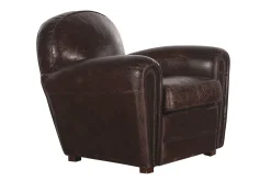 Burnham, Club Fauteuil, Donkerbruin, Leer