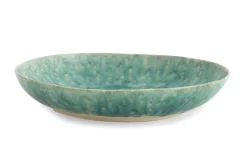 Cresta, Serveerschaal, Keramiek, Turkoois, Rond, 37 Cm