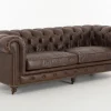 Edinburgh, Bank, Chesterfield, Leer, Donkerbruin, Driezitsbank