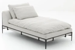 Floria, Fauteuil, Natuurlijk Linnen En Zwart Metaal