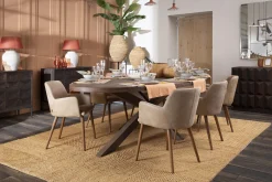 Forino, Eettafel, Gerookt Eiken, 264 Cm