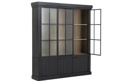 Ijzeren Jason, Kast, Zwart, Eiken, 3 Ijzeren Deuren