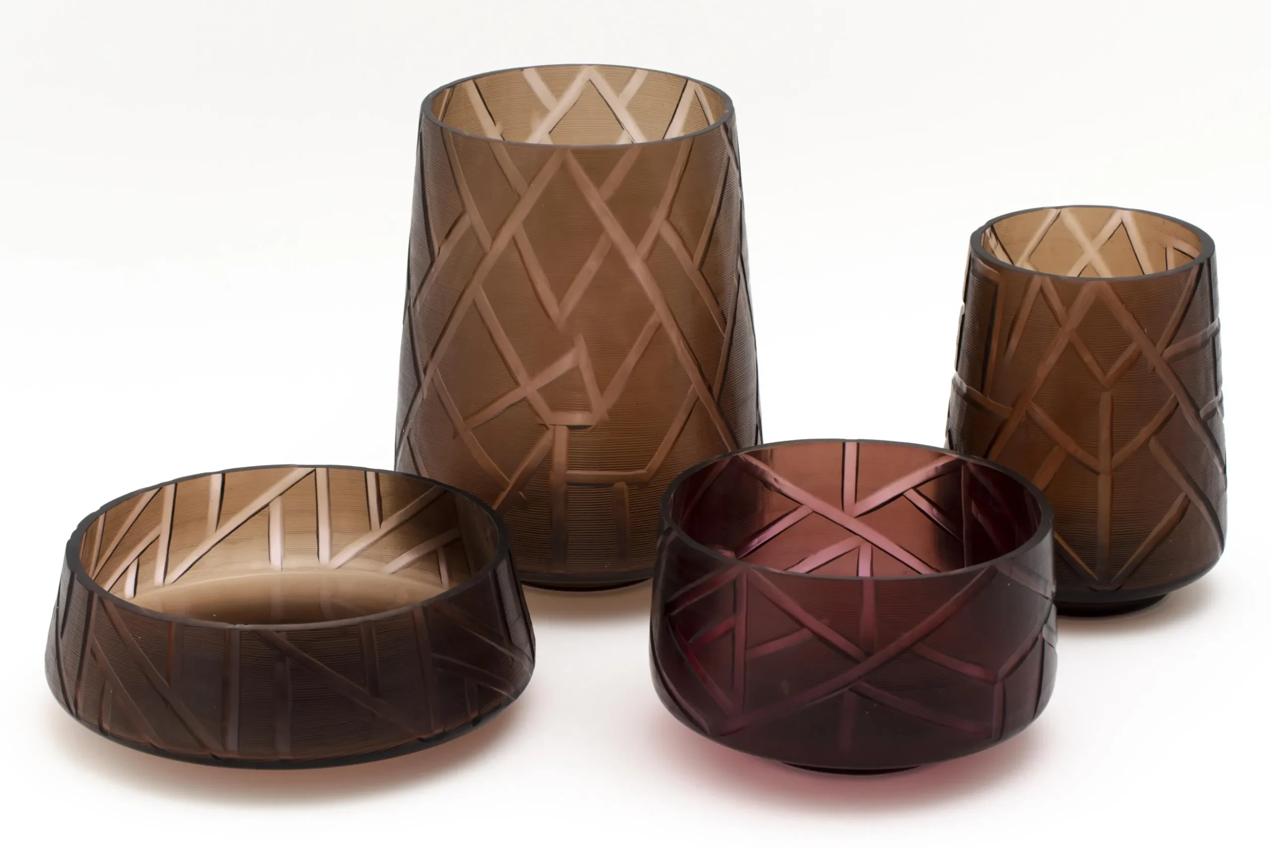Jelger, Kom, Glas, Rook/Mauve, L