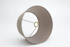 Lindro, Lampenkap, Naturel En Grijs, Cilinder, 40 Cm