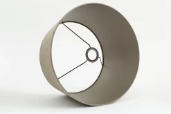 Lindro, Lampenkap, Natuurlijk En Zilver, Cilinder, 40 Cm