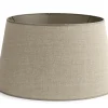 Lindro, Lampenkap, Natuurlijk En Zilver, Cilinder, 50 Cm