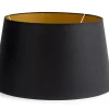 Lindro, Lampenkap, Zwart En Goud, Cilinder, 50 Cm