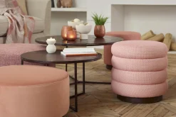 Lucas, Poef, Draaibaar, O 60, Roze