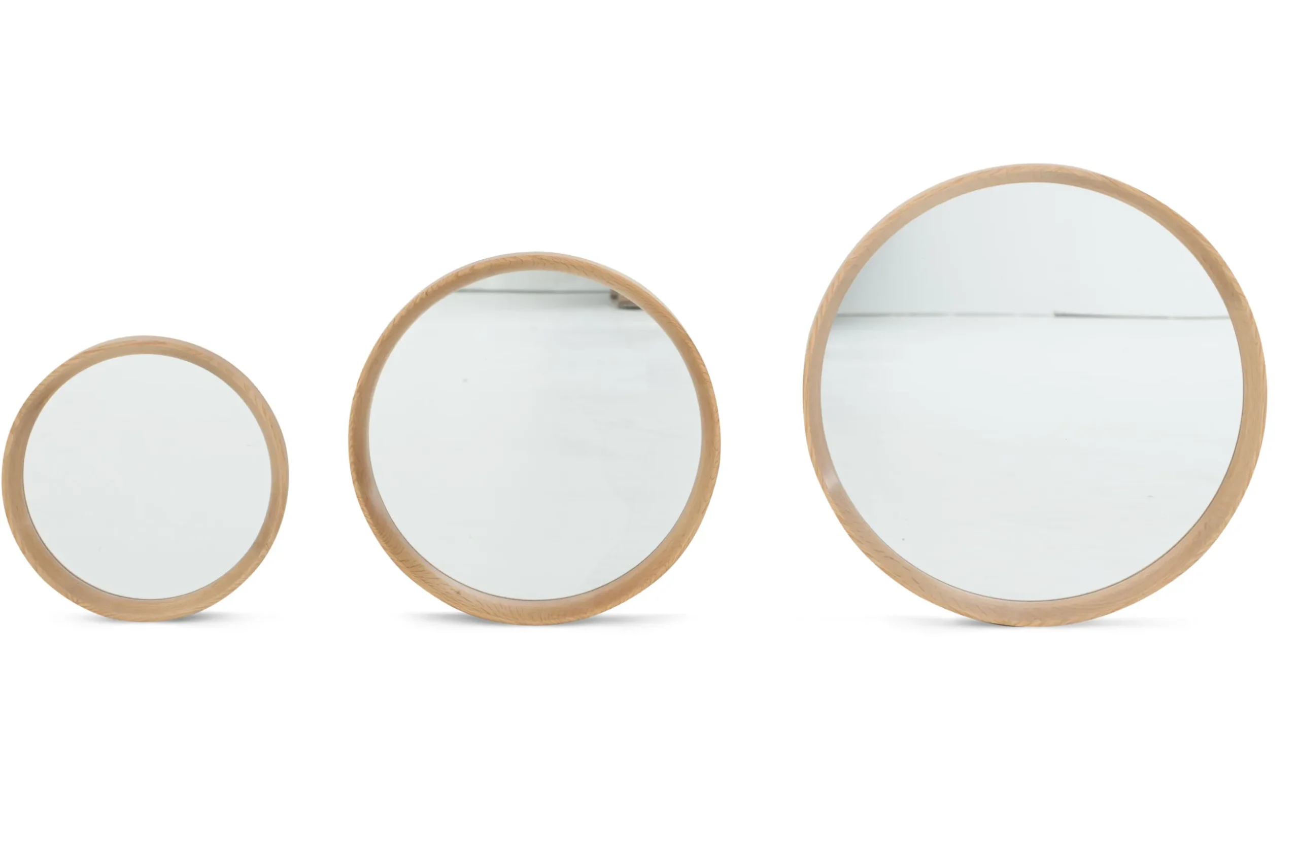 Lucente, Spiegel, Eiken, Rond, 33Cm