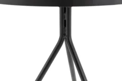 Madison, Bijzettafel, Eiken En Metaal, Rond, 45 Cm, Donkerbruin