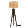 Maeve, Tafellamp Met Kap, Hout En Raffia