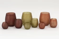 Malea, Theelichthouder, Glas, Geel, M