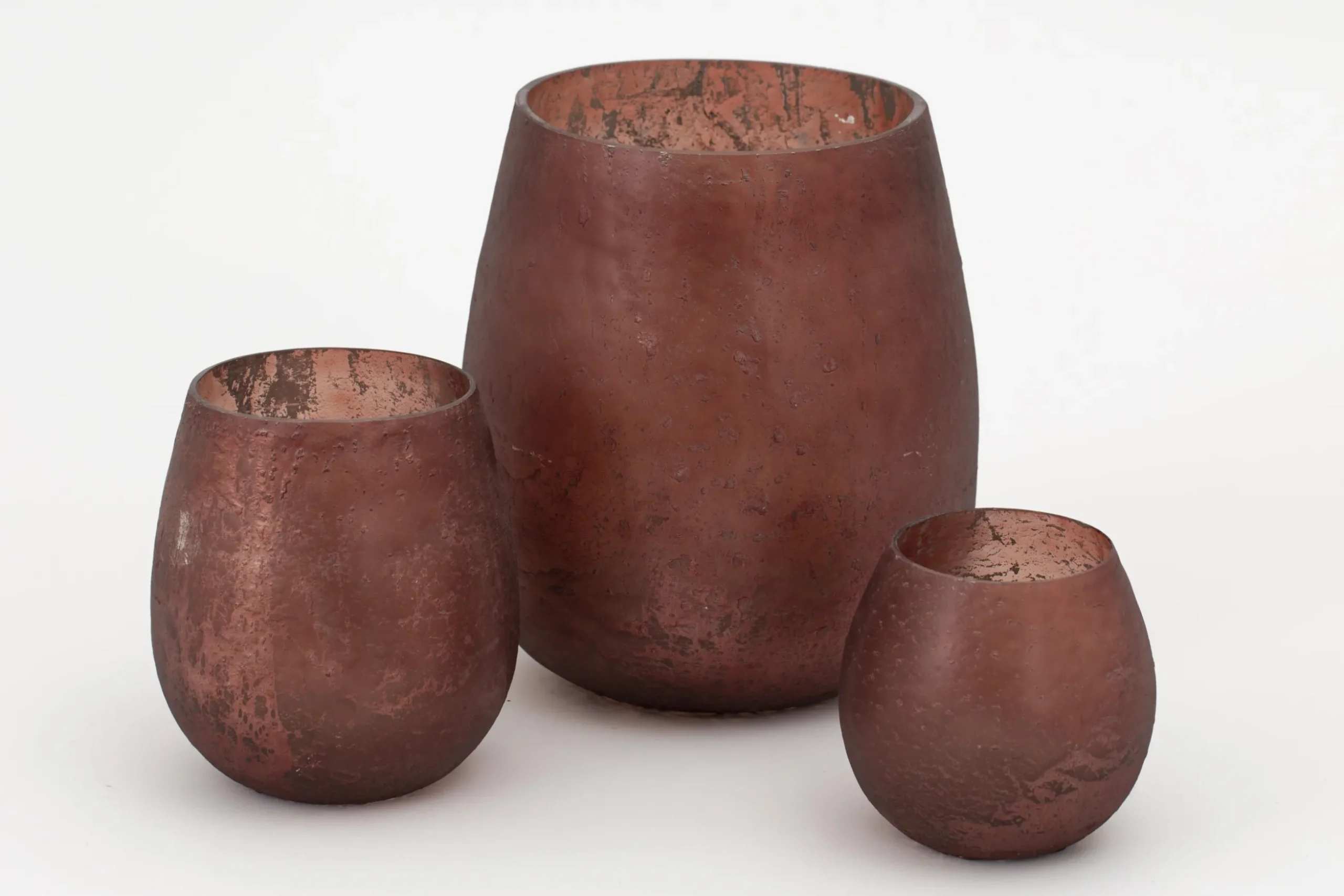 Malea, Theelichthouder, Glas, Bordeauxrood, S