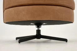 Marchetti, Fauteuil, Leer Cognoac, Draaibaar