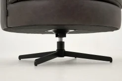 Marchetti, Fauteuil, Leer Zwart, Draaibaar