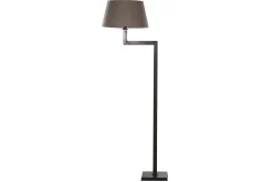 Martha, Staande Lamp, Bruin/Zwart, Messing
