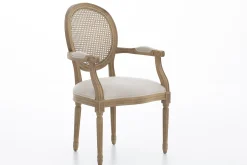 Medy, Fauteuil, Eiken, Natuurlijk Linnen