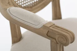 Medy, Fauteuil, Eiken, Natuurlijk Linnen