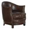 Melbury, Club Fauteuil, Donkerbruin, Leer