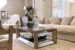 Mitchell, Salontafel, Rechthoekig, Spiegelglas En Hout, 120X70