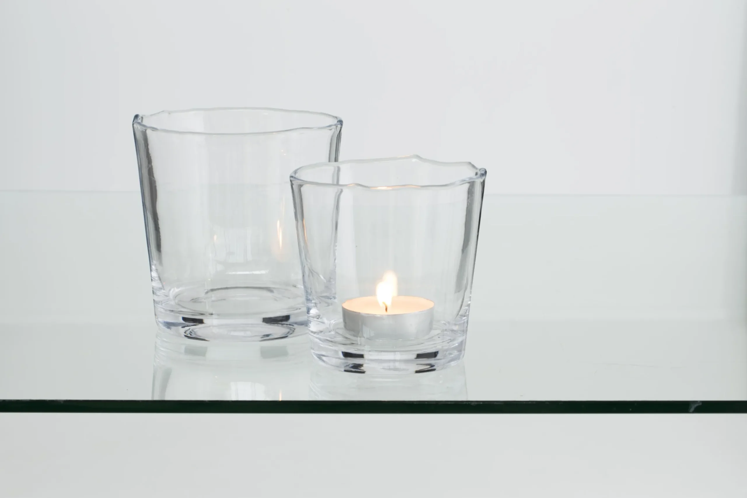 Nali, Theelichthouder, Mondgeblazen, Glas, 14 Cm