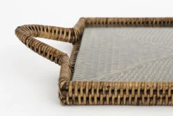 Togo, Dienblad, Rechthoekig, Met Glas, Riet