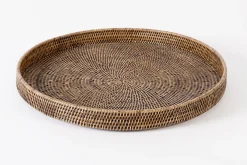 Togo, Dienblad, Rond, Riet, 48Cm