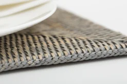 Togo, Placemat, Riet, Grijs, Rechthoekig