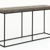 Urban, Consoletafel, Eiken En Metaal, Donkerbruin