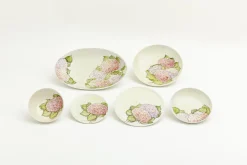 Villosa, Serveerschaal, Keramiek, Bloemen, Rond