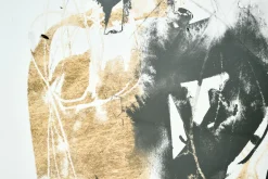 Zwart-Gouden Splash, Kunst Aan De Muur, Model 3